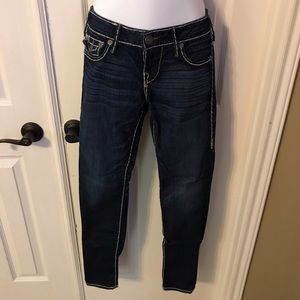 True Religion size 26 skinny leg dark jeans.
